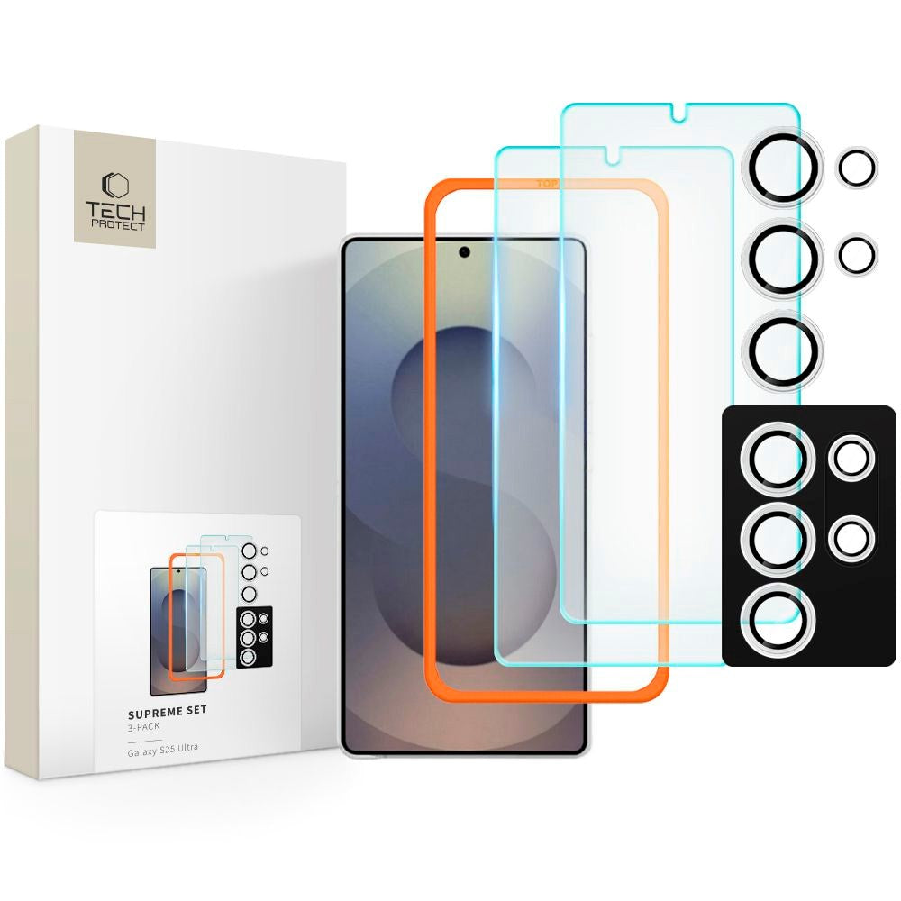 - -  Tech-protect Supreme Sæt Samsung Galaxy S25 Ultra Gennemsigtig