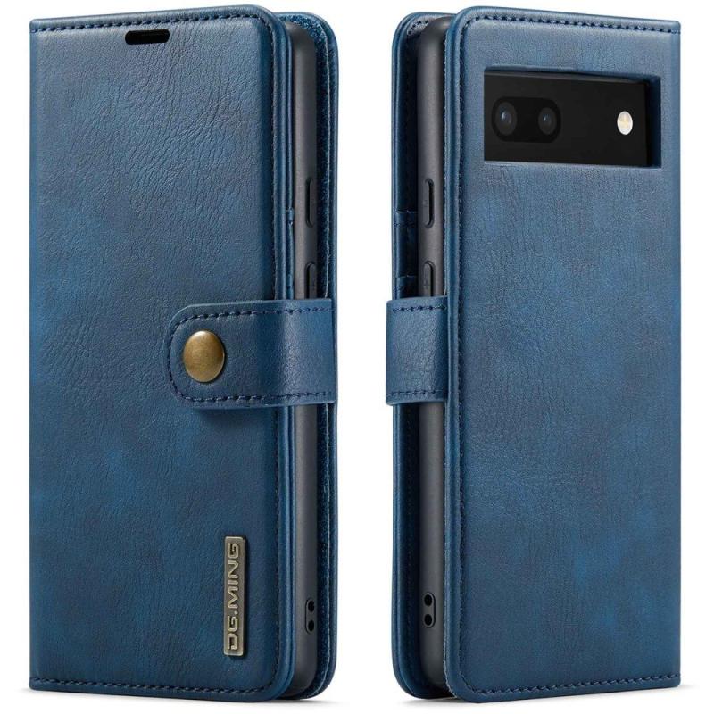 Google Pixel 6a   Ming  - -  ægte Læder Cover   Pung Blå