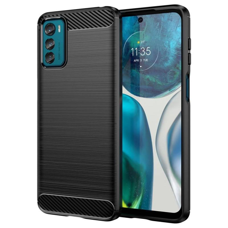 Motorola Moto G42 4g Gummi Cover Børstet Design Sort