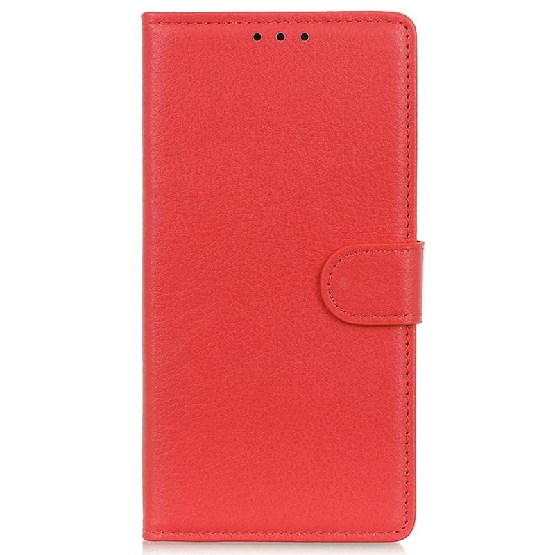Samsung Galaxy M13 Litchi Læder Flip Cover    Pung Rød