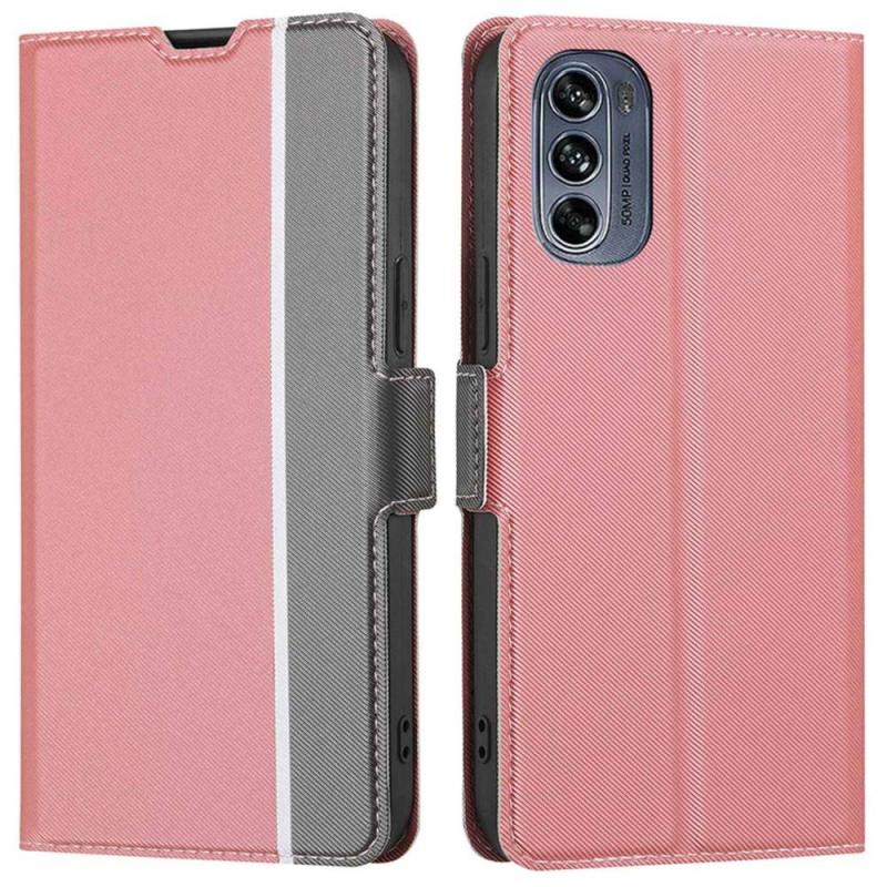 Motorola Moto G62 5g Twill Cover Med Kortholdere Pink