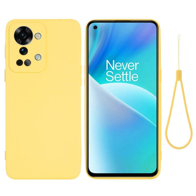 Oneplus Nord 2t  5g  Liquid Silikone Bagside Cover    Strop Gul