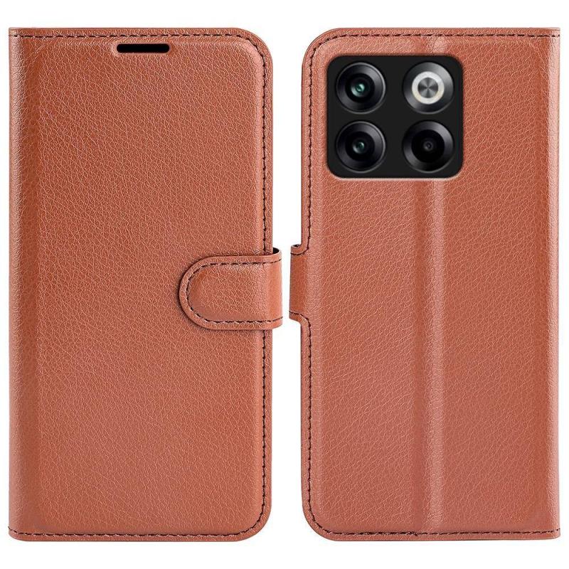 Oneplus 10t 5g Læder Cover   Pung Brun