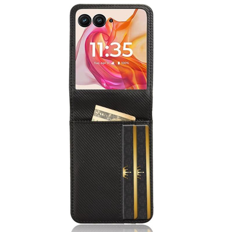 Eiderwood Motorola Razr 50 Ultra 5g Kunstlæder Cover    Kortholder Sort