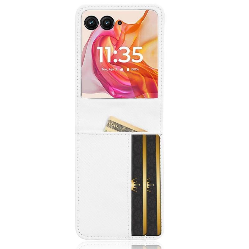 Eiderwood Motorola Razr 50 Ultra 5g Kunstlæder Cover    Kortholder Hvid