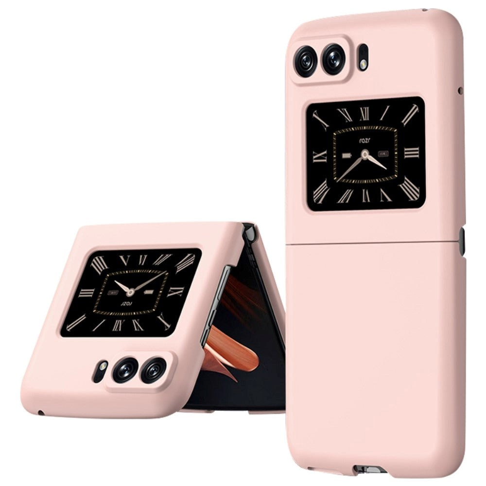 Motorola Razr 2022 Hårdt Plastik Bagside Cover Lyserød