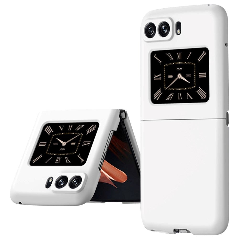 Motorola Razr 2022 Hårdt Plastik Bagside Cover Hvid