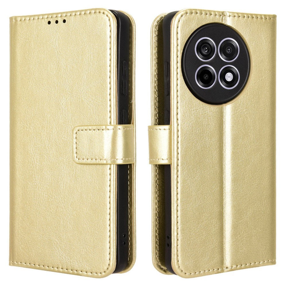 Eiderwood Flipcover Til Oneplus 13r 5g   Læderlook   Maksimal Beskyttelse Guld