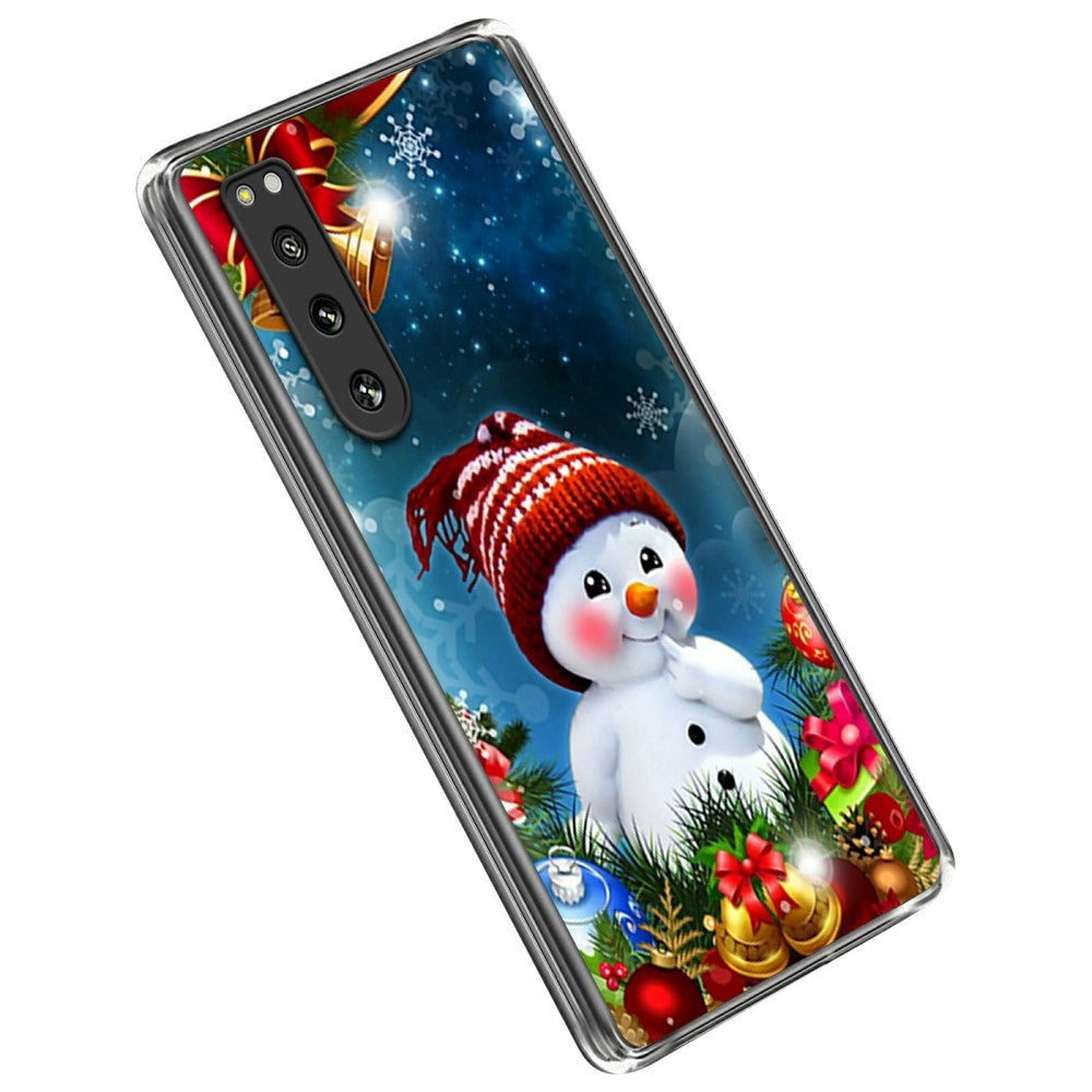 Sony Xperia     Tpu Plast Julecover Sød Snemand