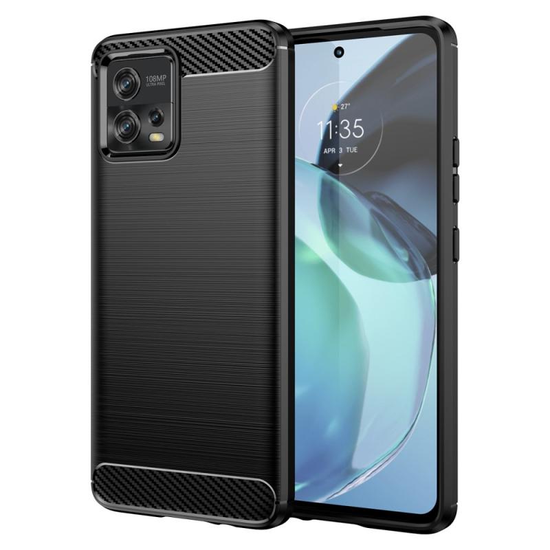 Motorola Moto G72 4g Gummi Cover Børstet Design Sort