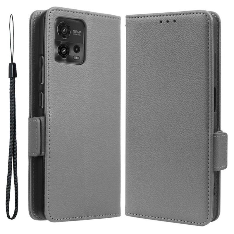 Motorola Moto G72 4g Læder Cover   Pung Grå