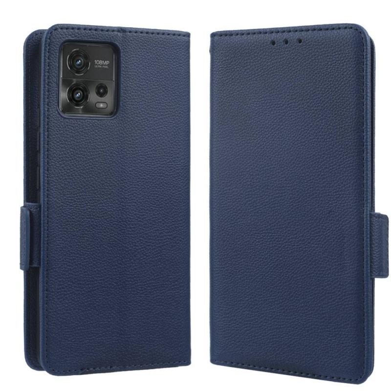 Motorola Moto G72 4g Læder Cover   Pung Mørkeblå
