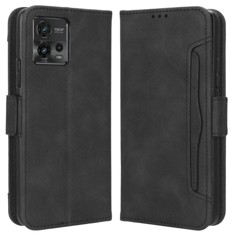 Motorola Moto G72 4g Læder Cover   Pung Aftagelig Kortholder Sort