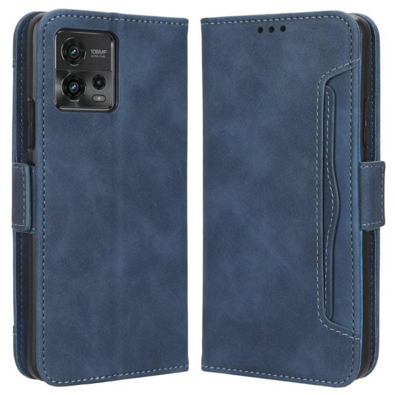 Motorola Moto G72 4g Læder Cover   Pung Aftagelig Kortholder Blå