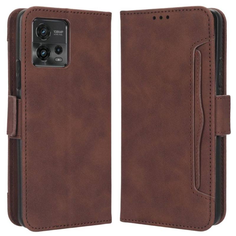 Motorola Moto G72 4g Læder Cover   Pung Aftagelig Kortholder Brun