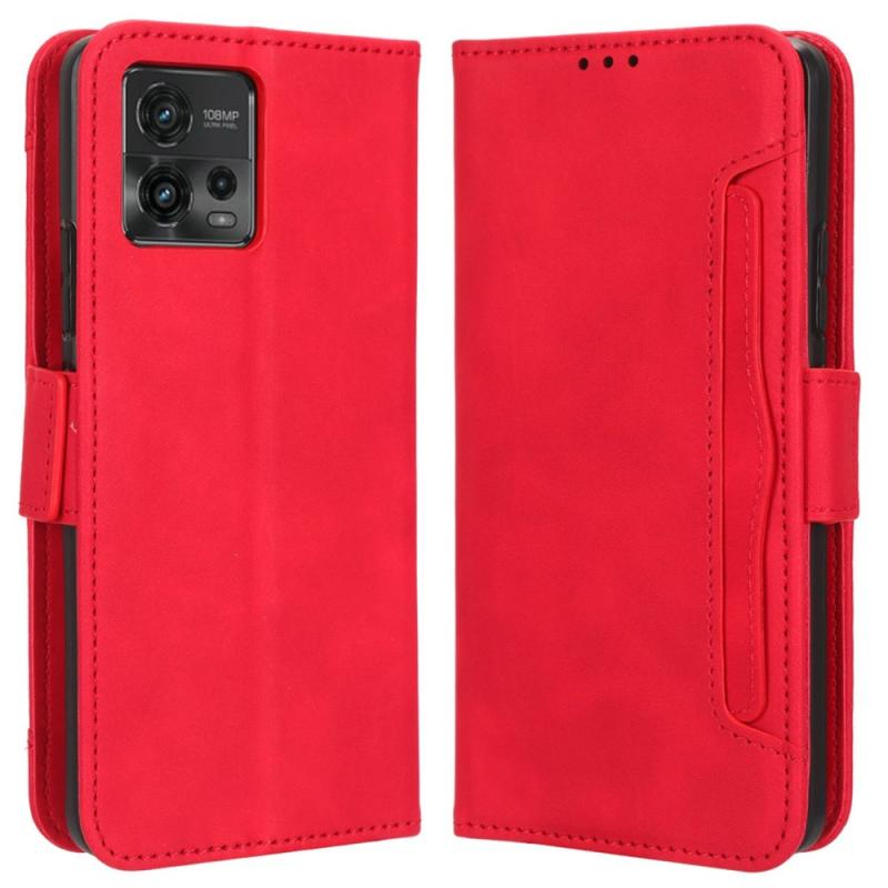 Motorola Moto G72 4g Læder Cover   Pung Aftagelig Kortholder Rød