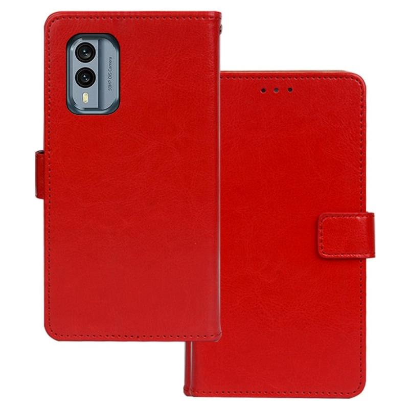 Nokia X30 Læder Flip Cover    Pung Rød