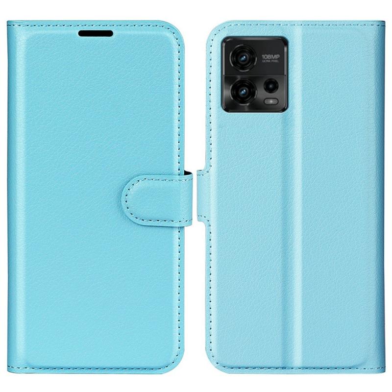 Motorola Moto G72 4g Læder Cover   Pung Blå