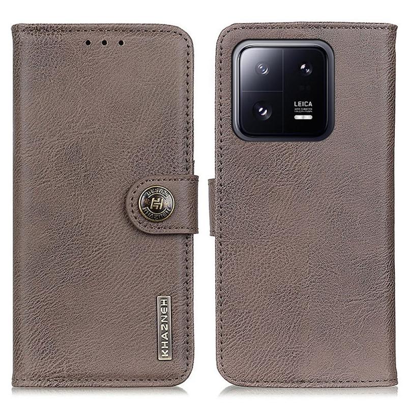 Xiaomi 13 Pro 5g Khazneh Læder Cover   Pung Khaki