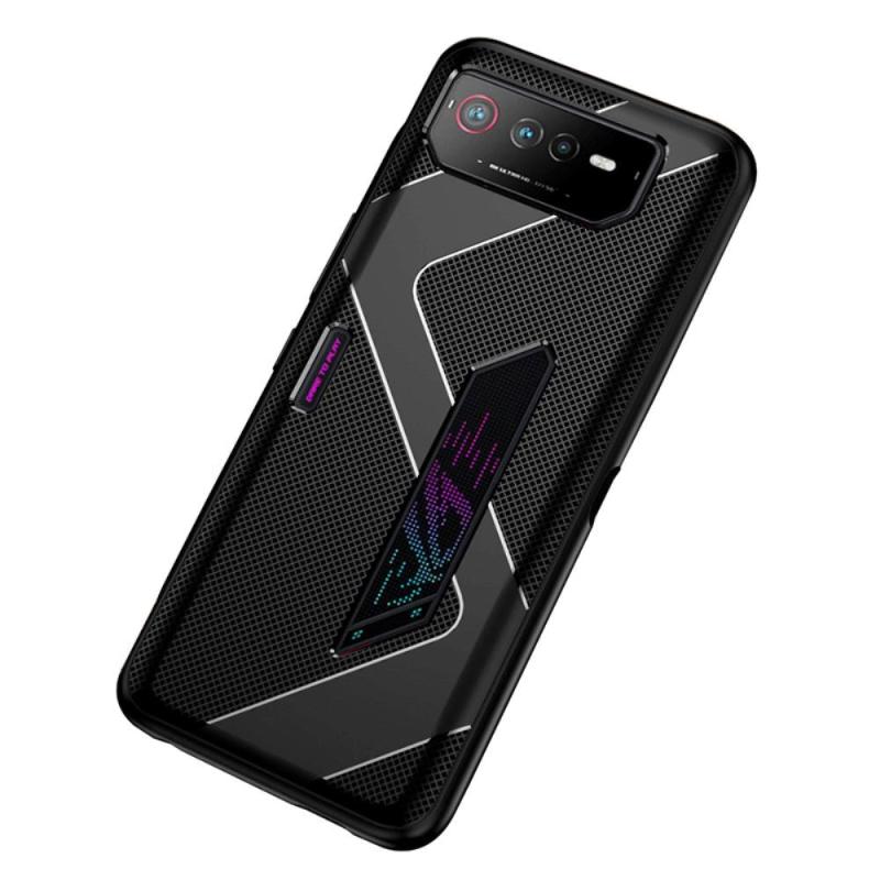 Asus Rog Phone   Carbon Fleksibelt Plastik Bagside Cover Sort