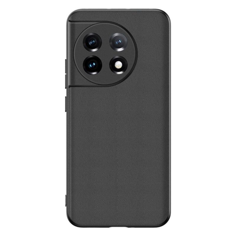One Plus 11 Tpu Carbon   Imiteret Læder Cover Sort