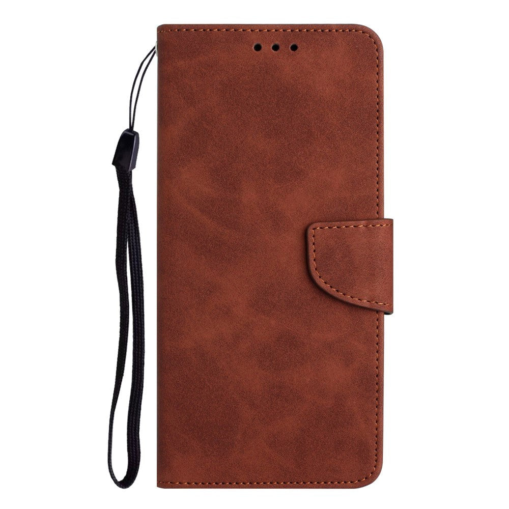 Xiaomi Redmi Note 12 Pro  5g    Poco X5 Pro  5g  Læder Flip Cover    Pung   Strop Brun