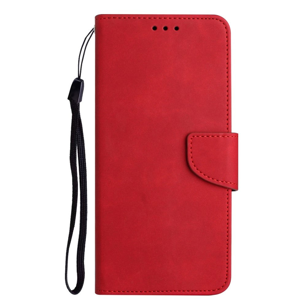 Xiaomi Redmi Note 12 Pro  5g    Poco X5 Pro  5g  Læder Flip Cover    Pung   Strop Rød