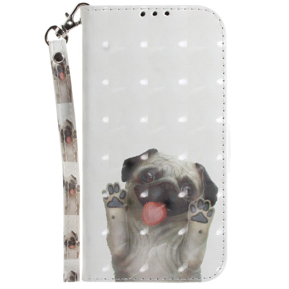 Sony Xperia     Læder Flip Cover    Print Sød Hund