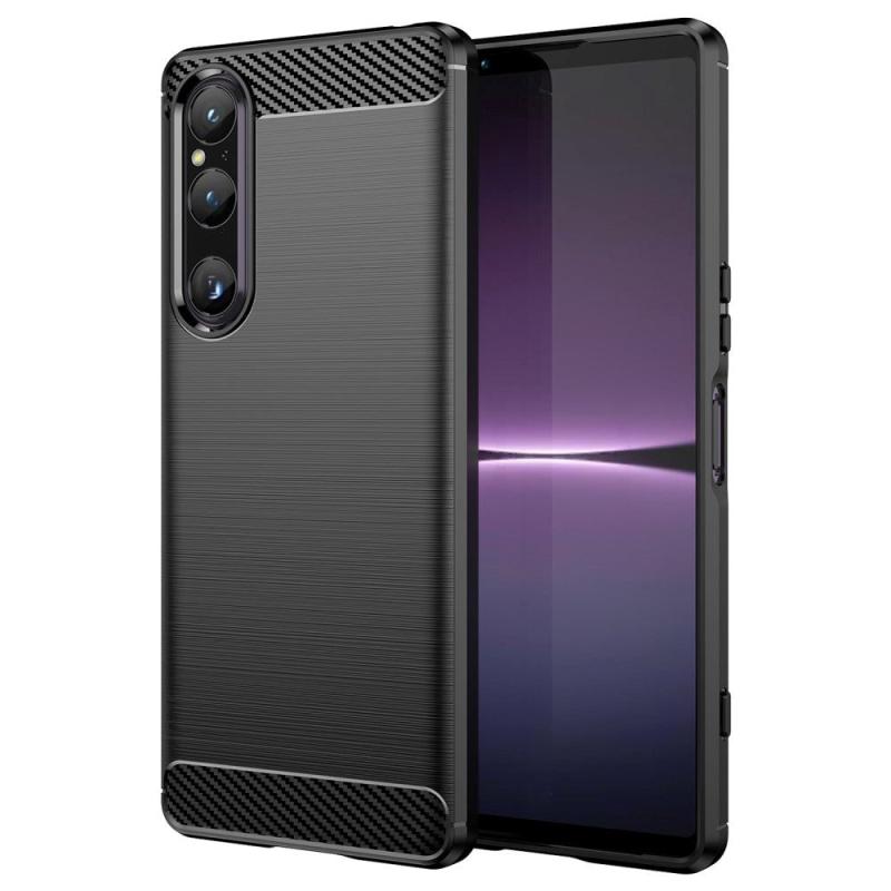 Sony Xperia     Brushed Carbon Bagside Cover Sort