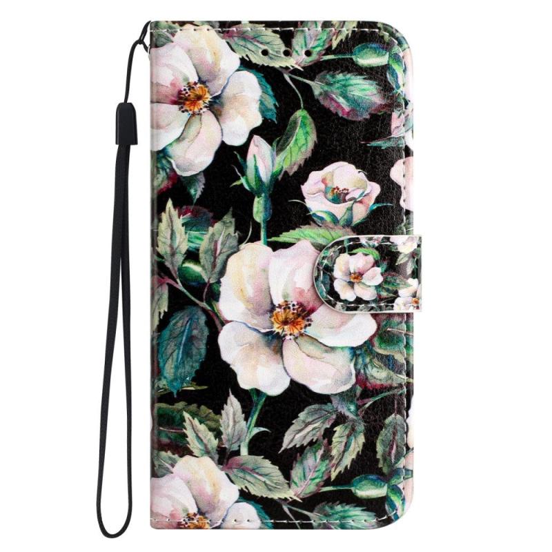 Eiderwood Motorola Moto G42 Læder Flip Cover    Pung   Strop Magnolia Blomster