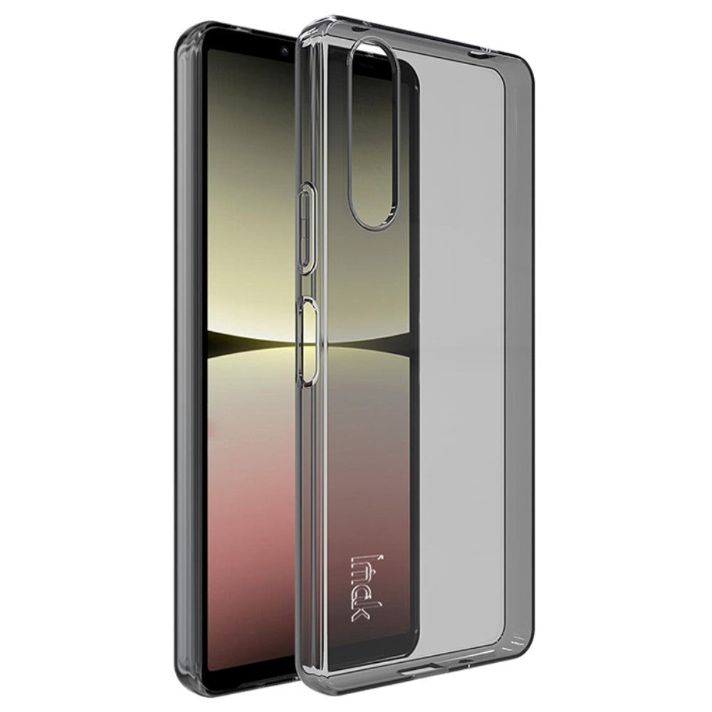 Sony Xperia 10   Imak Fleksibel Plastik Bagside Cover Gennemsigtig   Sort