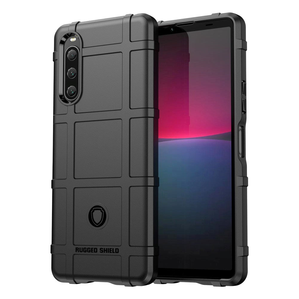 Sony Xperia 10   Rugged Shield Series Håndværker Bagside Cover Sort