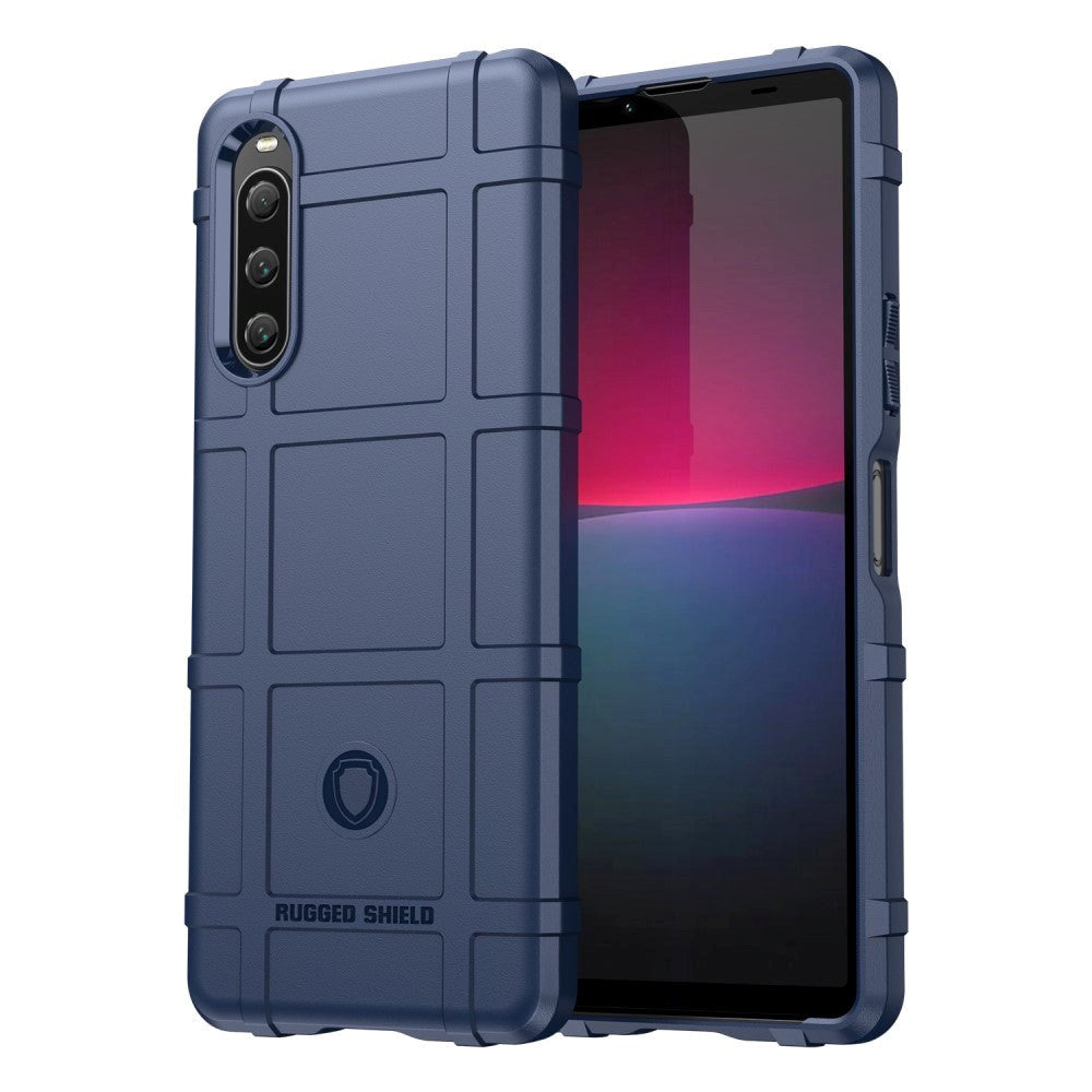 Sony Xperia 10   Rugged Shield Series Håndværker Bagside Cover Mørkeblå