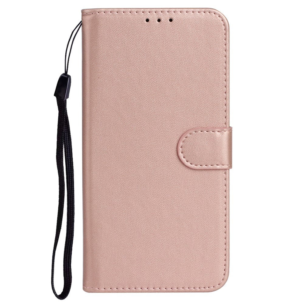 Sony Xperia 10   Læder Flip Cover    Pung   Strop Rose Gold