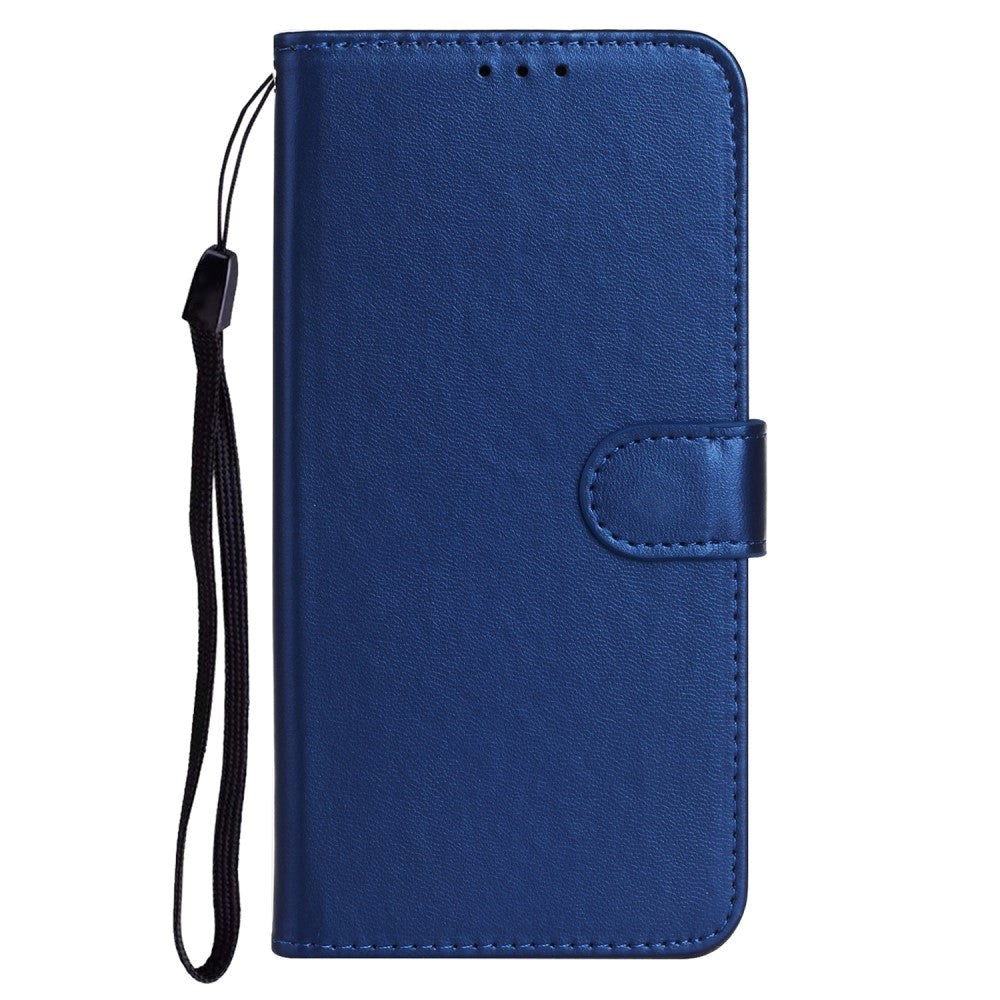 Sony Xperia 10   Læder Flip Cover    Pung   Strop Blå