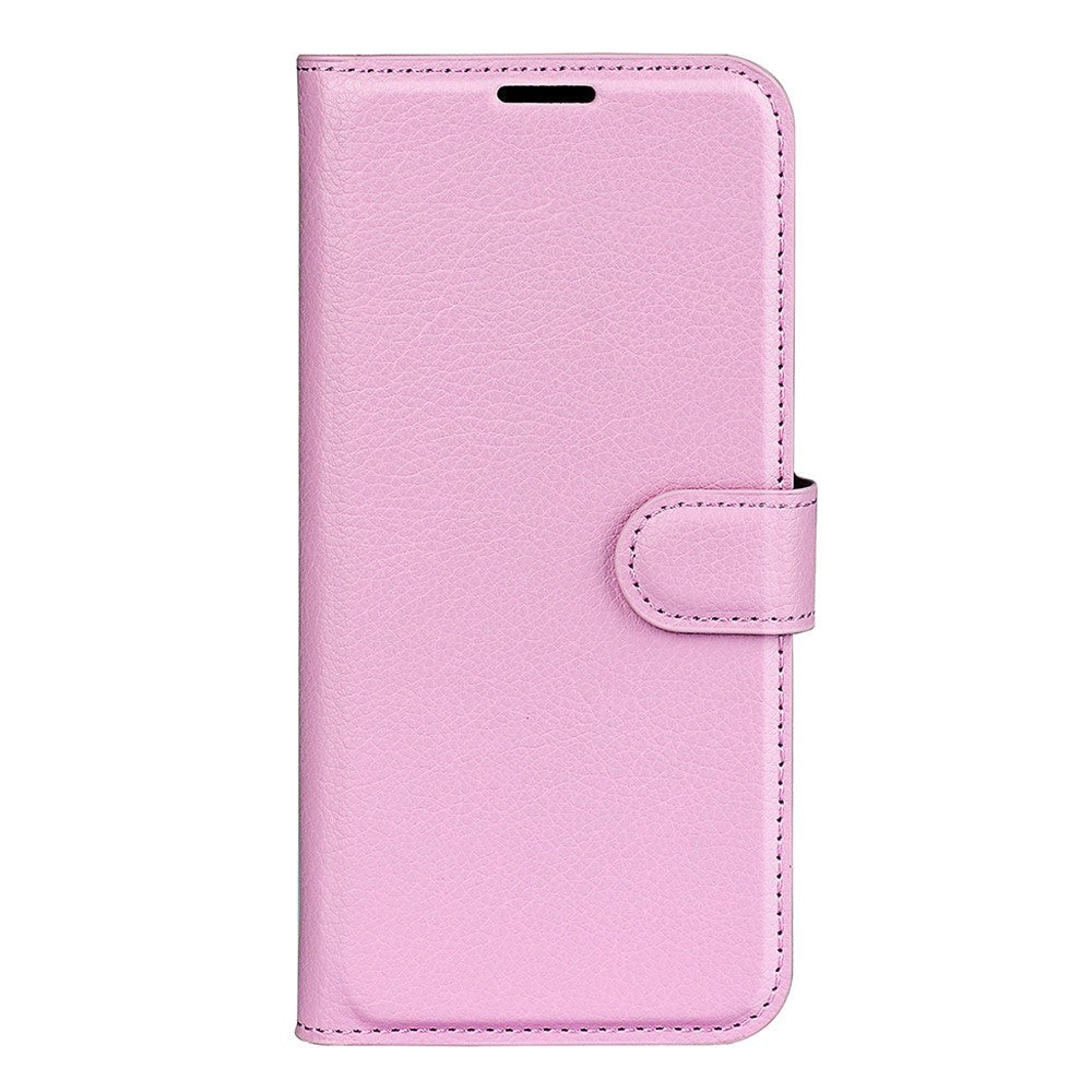 Nokia G22 Litchi Læder Flip Cover    Pung Lyserød