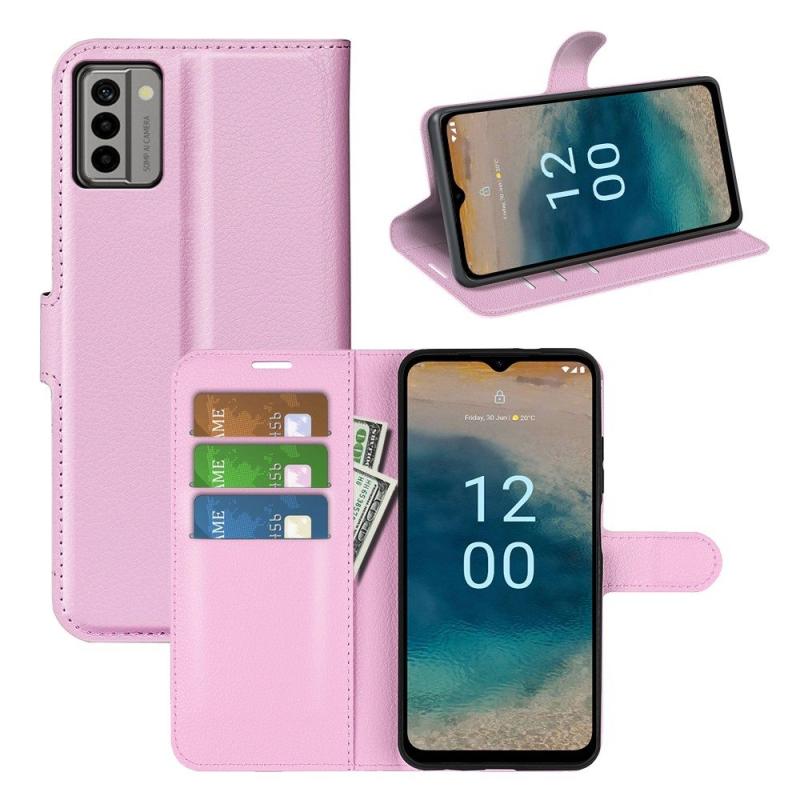 Nokia G22 Læder Cover   Pung Pink
