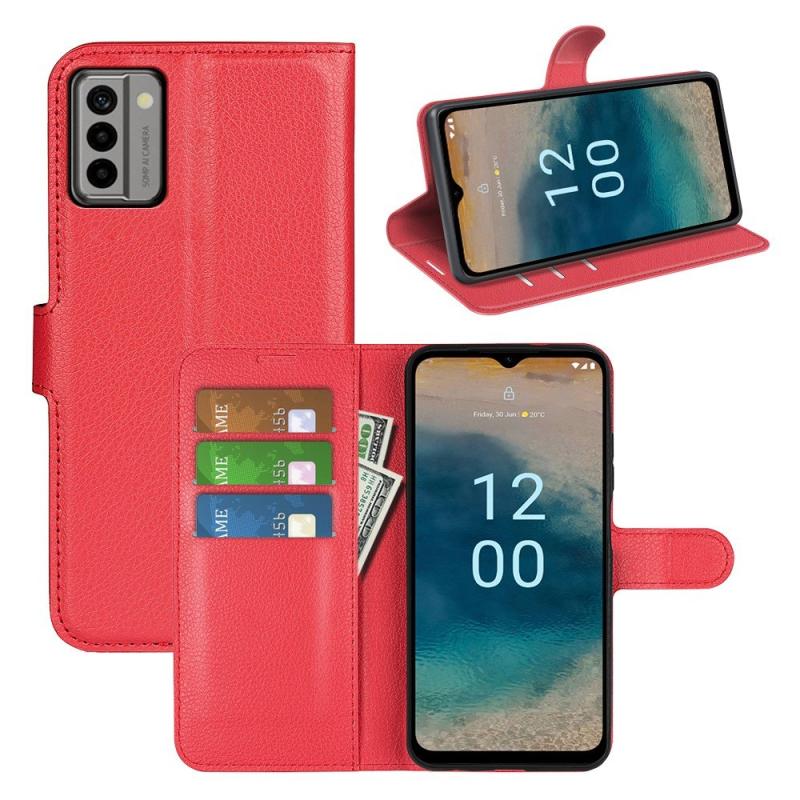 Nokia G22 Læder Cover   Pung Rød