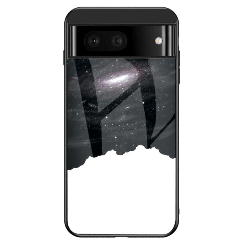 Google Pixel 7a Bagside Cover Med Glasbagside Stjernehimmel