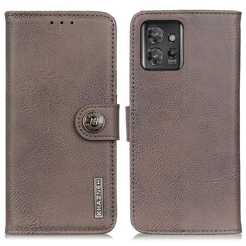 Motorola Thinkphone 5g Khazneh Læder Cover   Pung Khaki