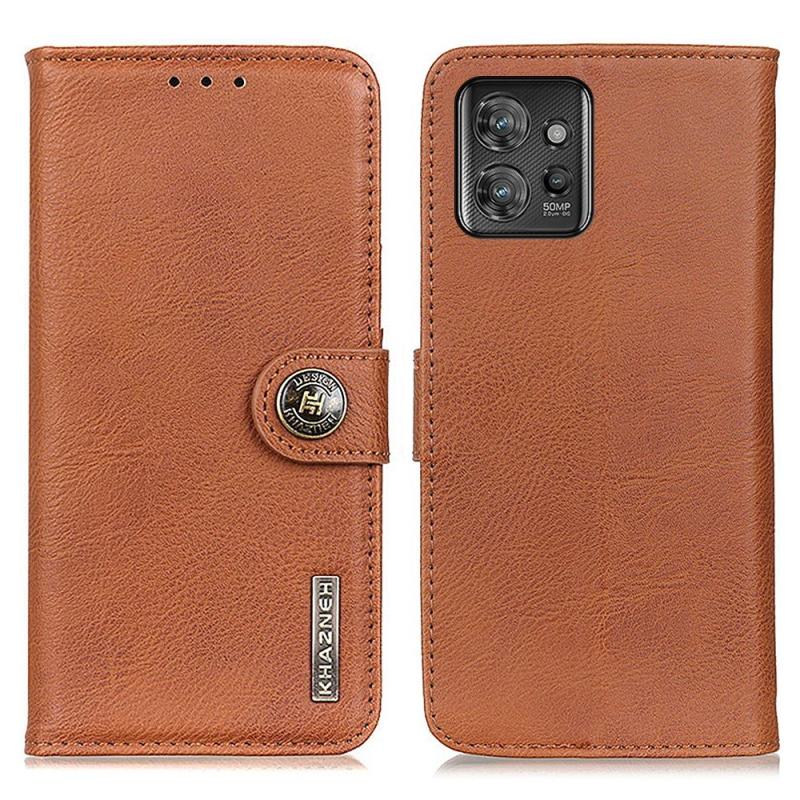 Motorola Thinkphone 5g Khazneh Læder Cover   Pung Brun