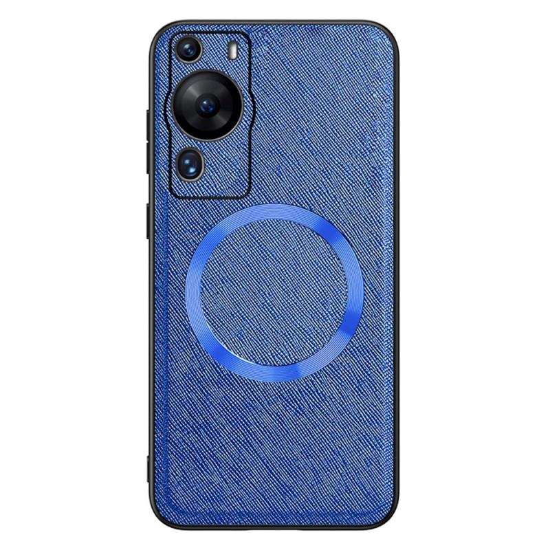 Huawei P60 Pro Plastik Bagside Cover      Tekstur Magsafe Kompatibel Blå
