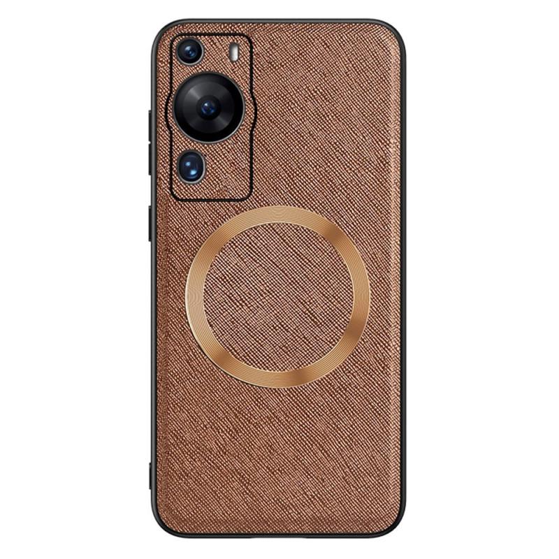 Huawei P60 Pro Plastik Bagside Cover      Tekstur Magsafe Kompatibel Brun