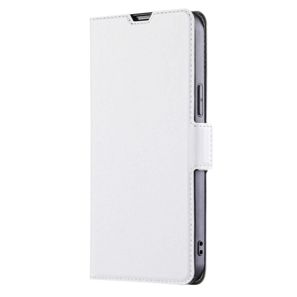Honor Magic5 Pro Læder Flip Cover    Kortholder   Ståfunktion Hvid