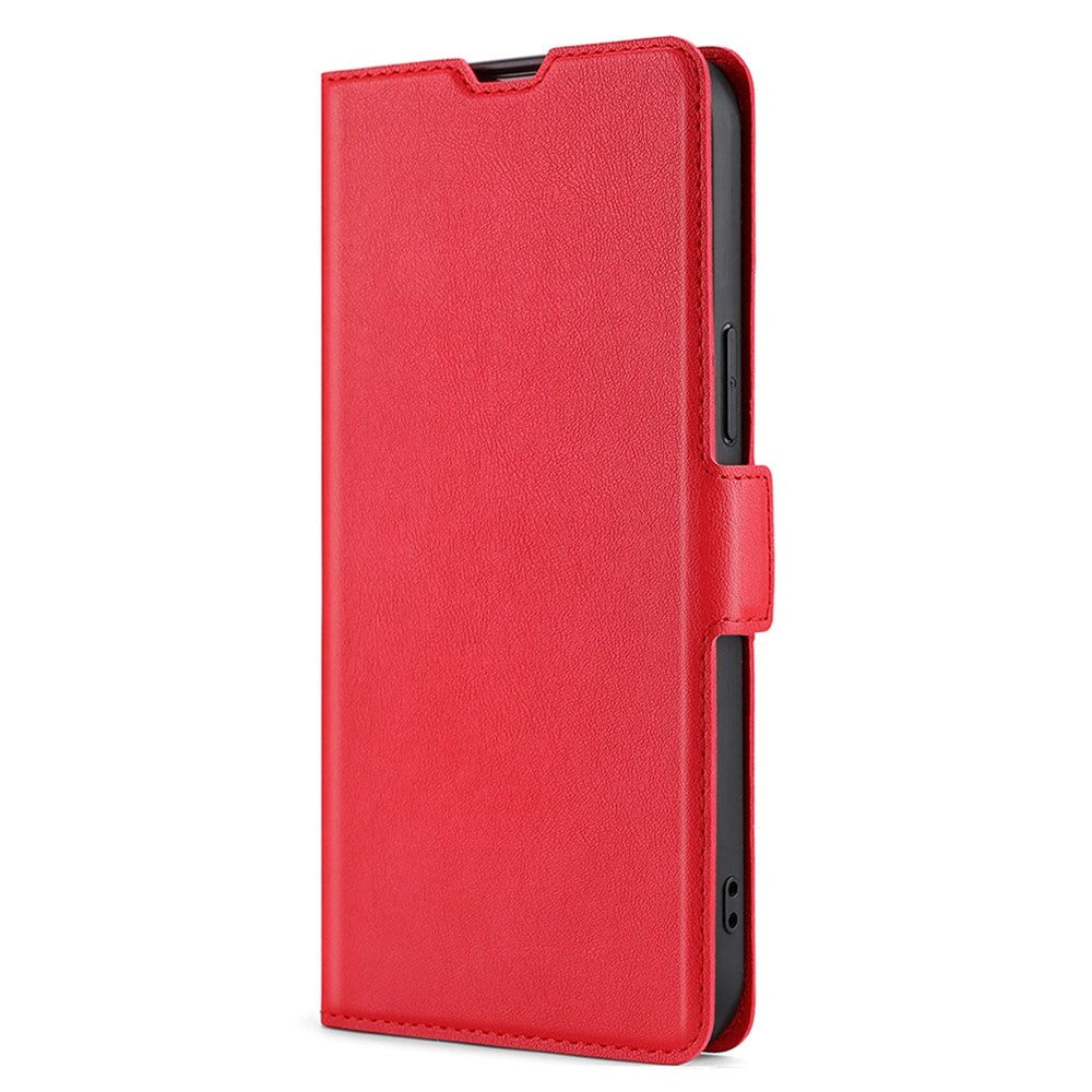 Honor Magic5 Pro Læder Flip Cover    Kortholder   Ståfunktion Rød