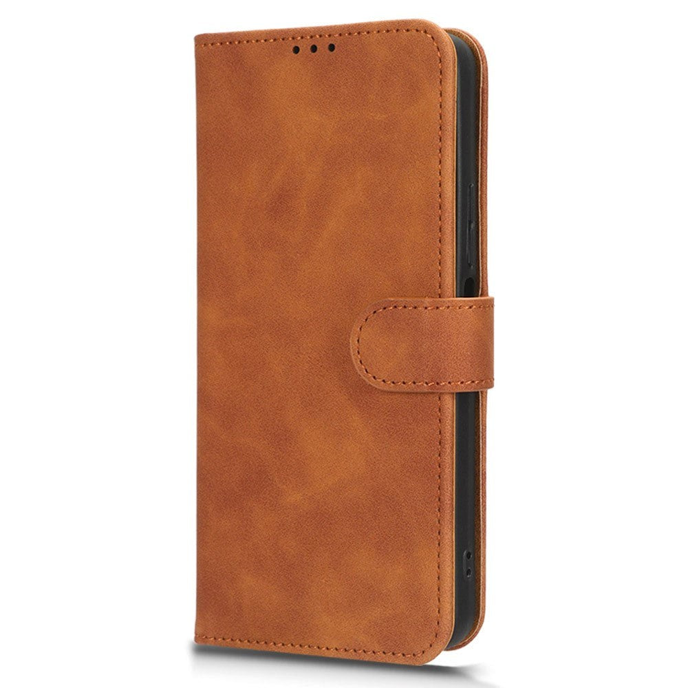Asus Rog Phone   Kunstlæder Flip Cover    Pung   Strop Brun