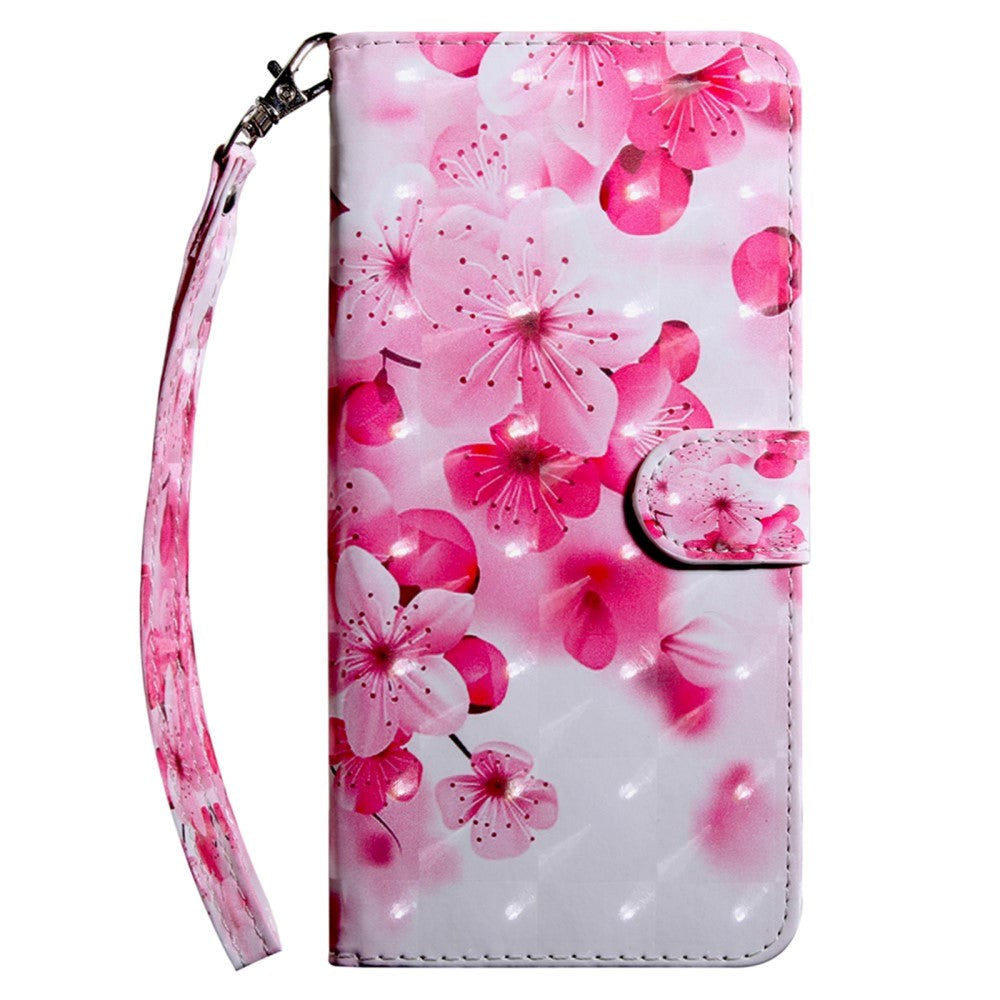 Honor Magic5 Lite Light Spot Læder Cover Lyserøde Blomster