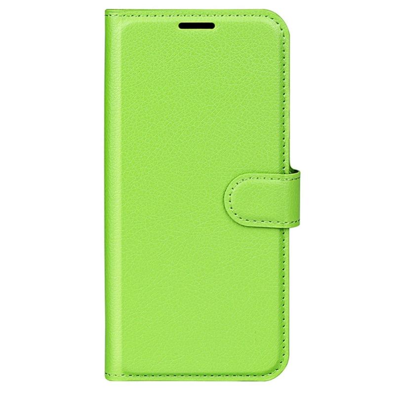 Huawei P60 Pro Litchi Læder Flip Cover    Pung Grøn