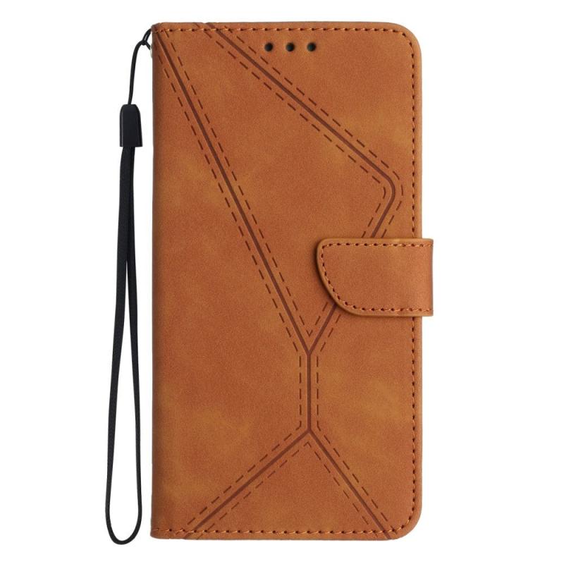 Honor Magic5 Lite Læder Flip Cover    Pung   Strop Brun