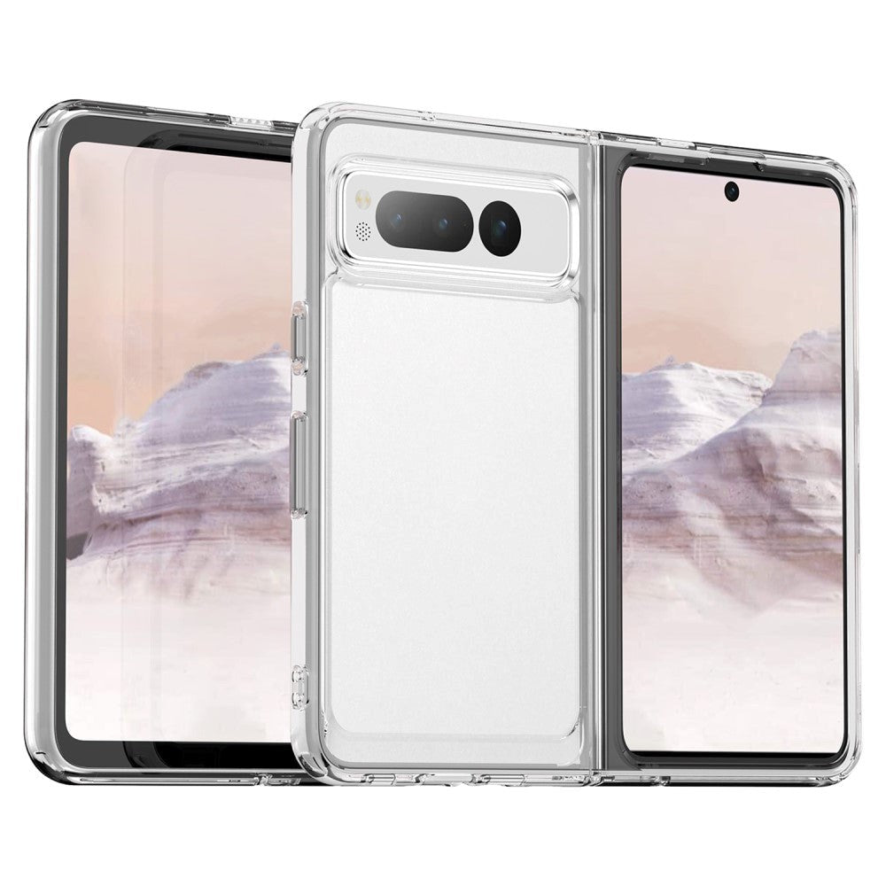 Google Pixel Fold Hybrid Plastik Bagside Cover Gennemsigtig